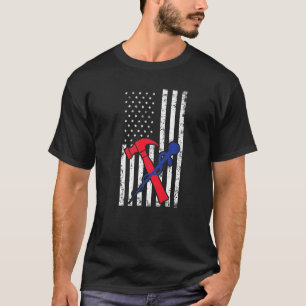 Amerikanische Flagge Emt Feuerwehrmann Notfallmedi T-Shirt