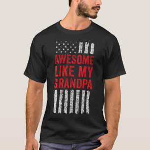 Amerikanische Flagge Enkelin Enkel Großartig Wie T-Shirt