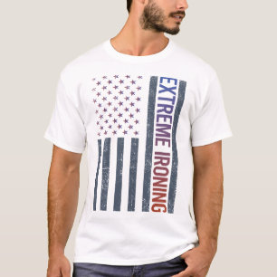 Amerikanische Flagge Extreme Bügeln T-Shirt