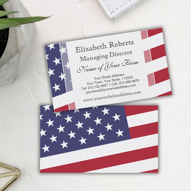 Amerikanische Flagge - Feiern der USA Visitenkarte (Von Creator hochgeladen)