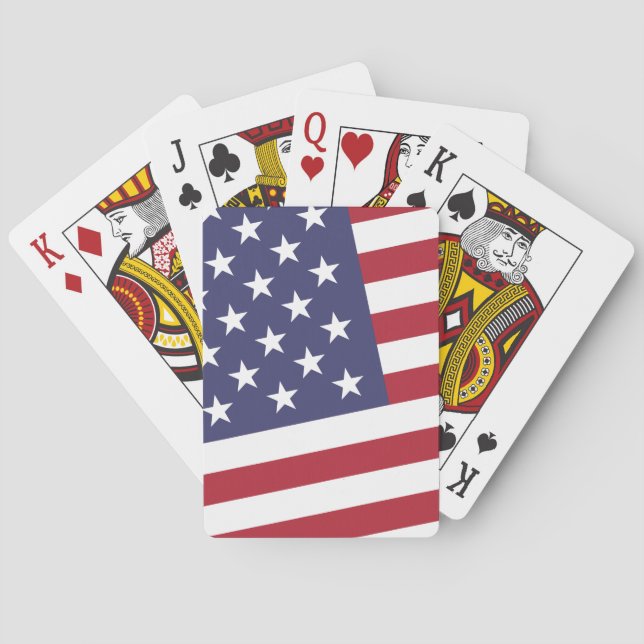 Amerikanische Flagge - feiern Sie die USA - 4. Spielkarten (Rückseite)