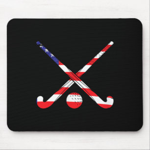 Amerikanische Flagge Feldhockey Patriot Usa Sport Mousepad