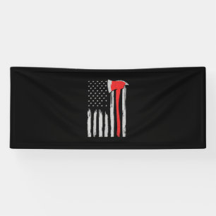 Amerikanische Flagge Feuerwehrmann Roter Feuerwehr Banner