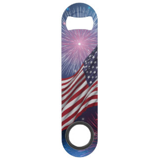 Amerikanische Flagge & Feuerwerk Speed Flaschenöffner