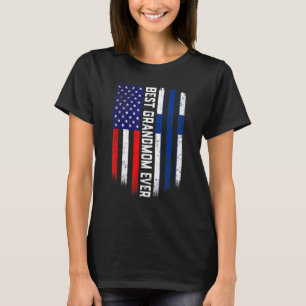 Amerikanische Flagge & Finnische Flagge Beste Groß T-Shirt