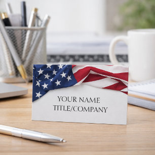 Amerikanische Flagge Firmenname Profil Visitenkart