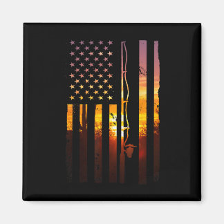 Amerikanische Flagge Fisch Angler Fischer Lustig B Magnet