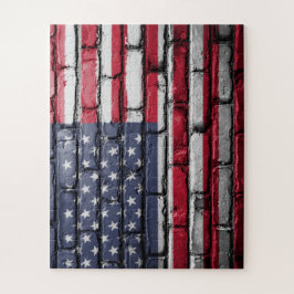 Amerikanische Flagge, Flagge auf Steinen Jigsaw Pu
