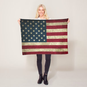 Amerikanische Flagge Fleecedecke