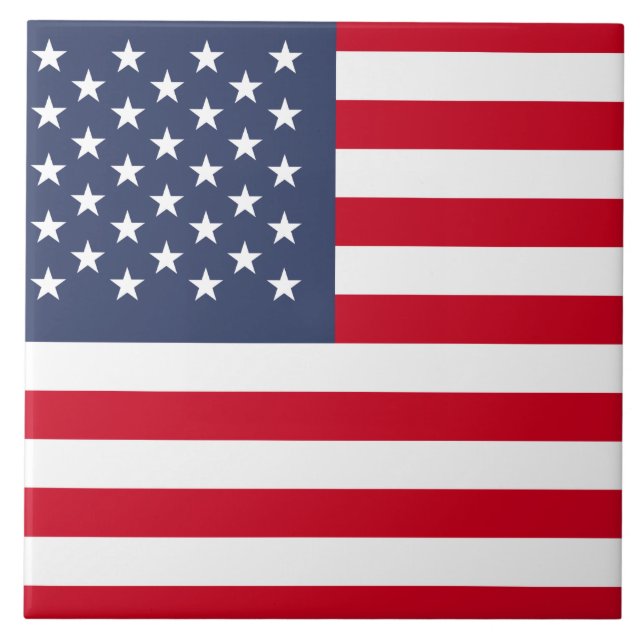 Amerikanische Flagge Fliese (Vorderseite)