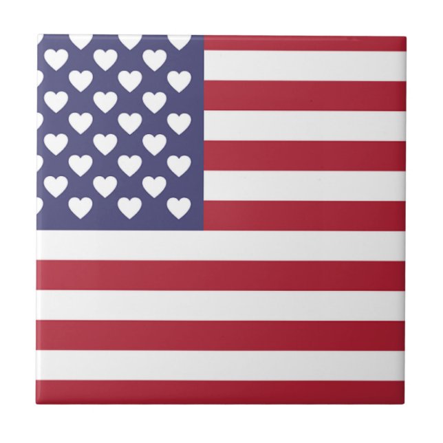 Amerikanische Flagge Fliese (Vorderseite)