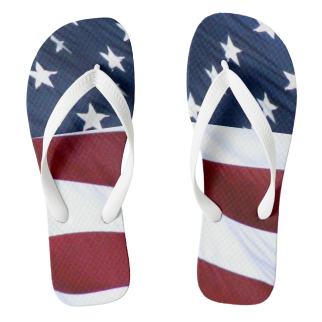 Amerikanische Flagge Flip Flops (Fußbett)
