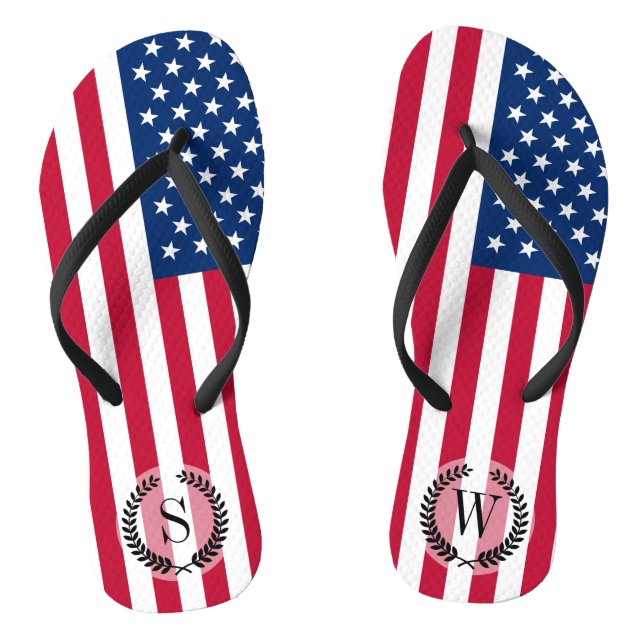 Amerikanische Flagge Flip Flops (Fußbett)
