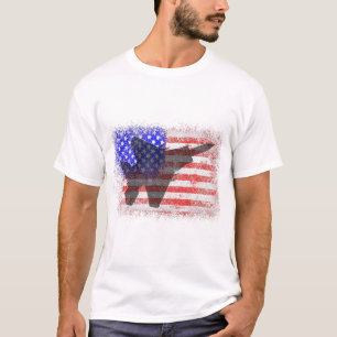 Amerikanische Flagge Flugzeug Patriotische Luftwaf T-Shirt