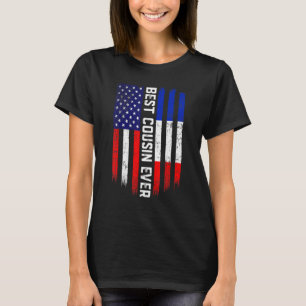 Amerikanische Flagge & Frankreichs Bester Cousin j T-Shirt