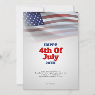 Amerikanische Flagge Frohes 4. Juli Grüß Gott Karte