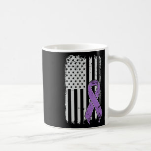 Amerikanische Flagge für Bauchspeicheldrüsenkrebs Kaffeetasse