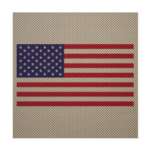 Amerikanische Flagge für Carbon Fiber Style Print Holzdruck