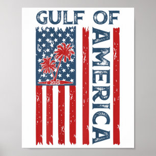 Amerikanische Flagge für den Golf von Amerika nach Poster