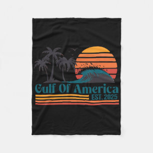 Amerikanische Flagge für den Retro-Golf von Amerik Fleecedecke