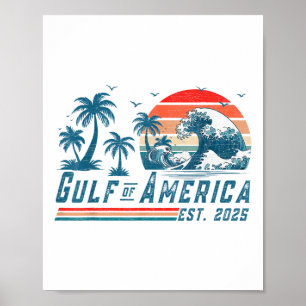 Amerikanische Flagge für den Retro-Golf von Amerik Poster