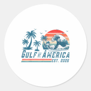 Amerikanische Flagge für den Retro-Golf von Amerik Runder Aufkleber
