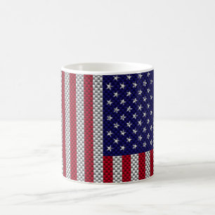 Amerikanische Flagge für die Carbon Fiber Style Pr Kaffeetasse