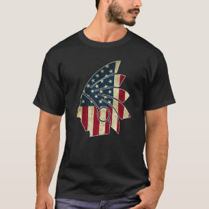 Amerikanische Flagge für die Ureinwohner und die U T-Shirt