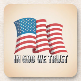 Amerikanische Flagge für Gott Wir vertrauen Unters Getränkeuntersetzer