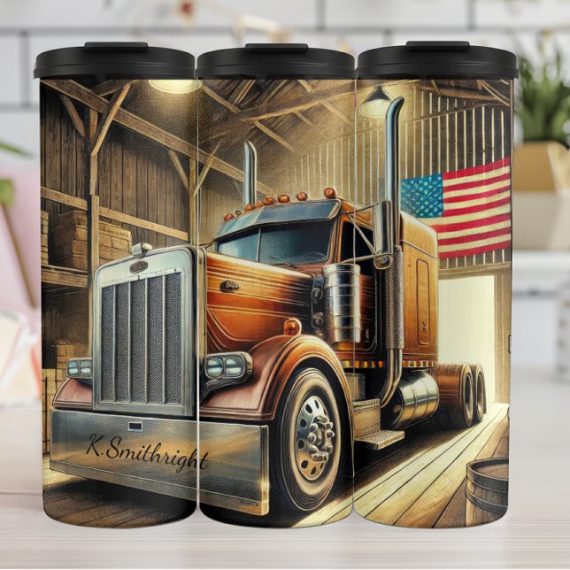 Amerikanische Flagge für klassische Lkw-Barn Thermosbecher (Von Creator hochgeladen)