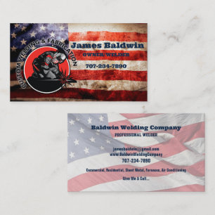 Amerikanische Flagge für kundenspezifisches Schwei Visitenkarte