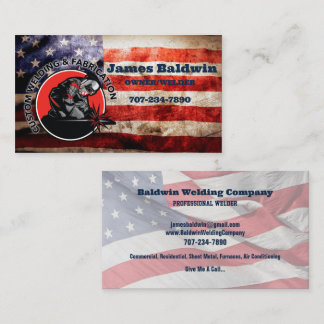Amerikanische Flagge für kundenspezifisches Schwei Visitenkarte