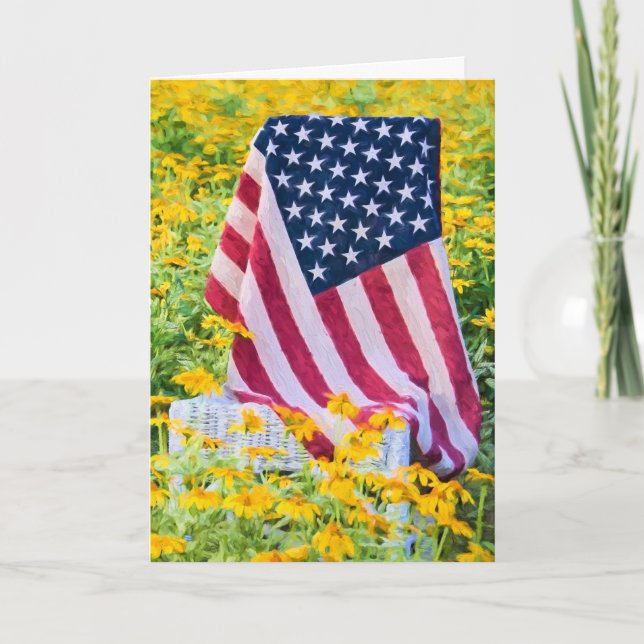 Amerikanische Flagge für Stuhlwasser Karte (Vorderseite)