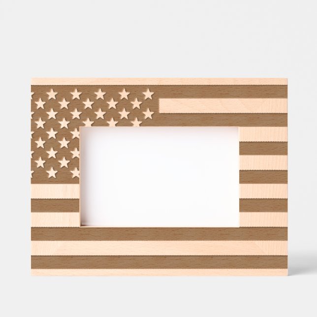 Amerikanische Flagge Geätzte Rahmen (Vorderseite)
