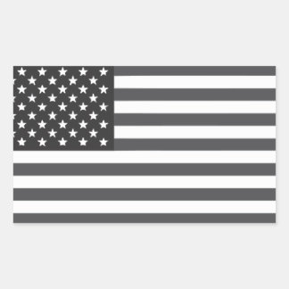 Amerikanische Flagge gedämpft Rechteckiger Aufkleber