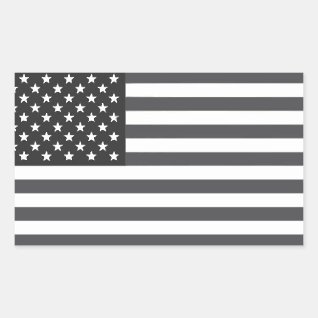 Amerikanische Flagge gedämpft Rechteckiger Aufkleber (Vorderseite)