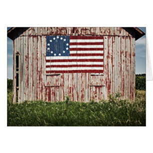 Amerikanische Flagge gemalt auf Scheune