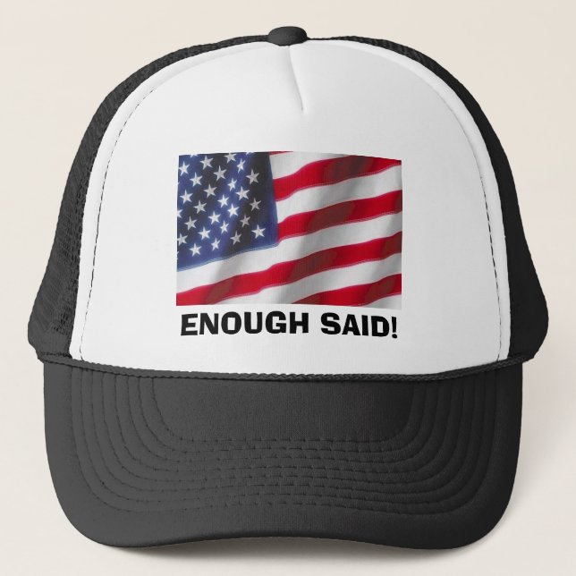 AMERIKANISCHE FLAGGE - genug sagte! Truckerkappe (Vorderseite)