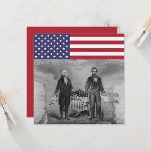 Amerikanische Flagge George Washingtons Abraham Karte