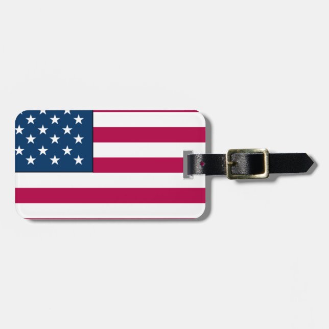 Amerikanische Flagge Gepäckanhänger (Vorderseite horizontal)