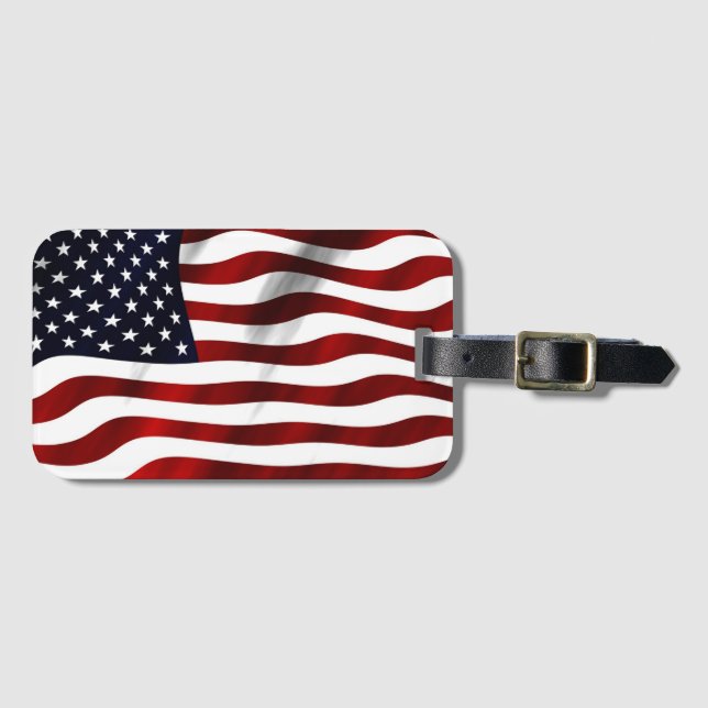 Amerikanische Flagge  Gepäckanhänger (Vorderseite (Horizontal))