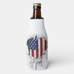 Amerikanische Flagge, gerippt, gerippt und verdreh Flaschenkühler