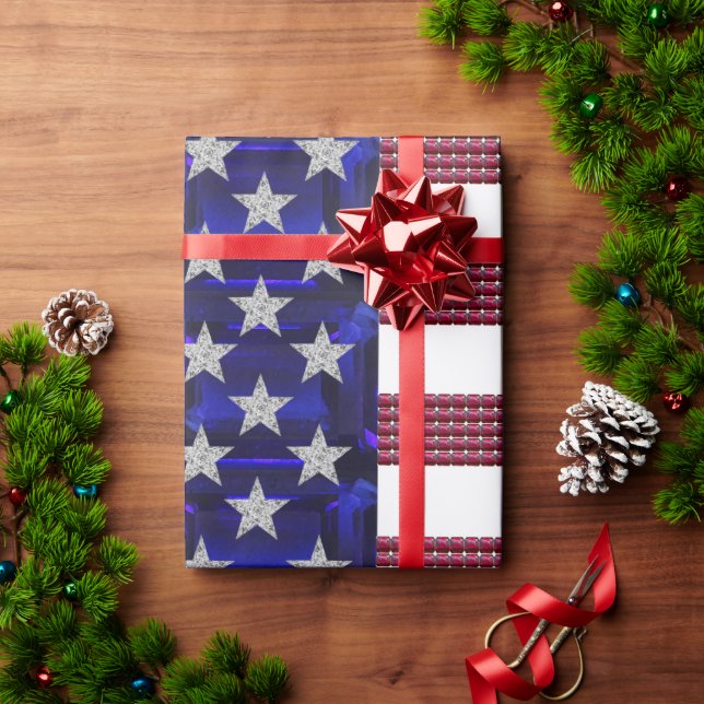 Amerikanische Flagge Geschenkpapier (Feiertagsgeschenk)