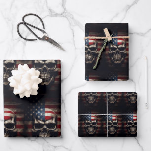 Amerikanische Flagge Geschenkpapier Set