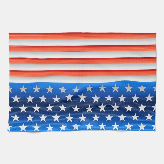 Amerikanische Flagge Geschirrtuch (Horizontal)