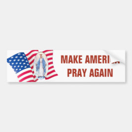 Amerikanische Flagge Gesegnete Jungfrau Mary Autoaufkleber