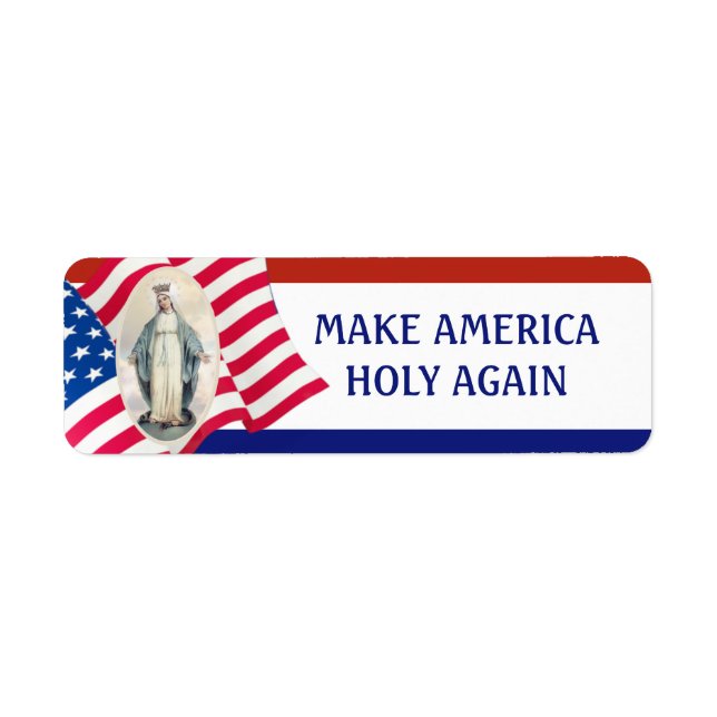 Amerikanische Flagge Gesegnete Jungfrau Mary Relig (Vorne)