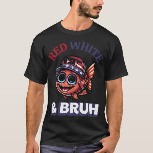 Amerikanische Flagge Gestreifter Bass Der amerikan T-Shirt