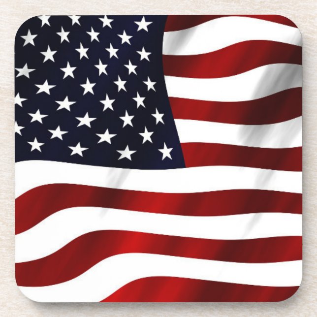 Amerikanische Flagge Getränkeuntersetzer (Vorderseite)