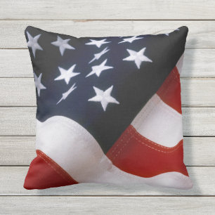 Amerikanische Flagge gewellt Kissen